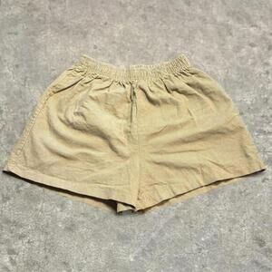 Women's corduroy cotton shorts tan sz small medium